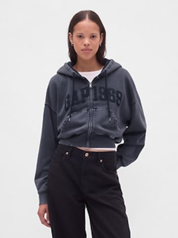 VintageSoft 1969 Logo Zip Hoodie