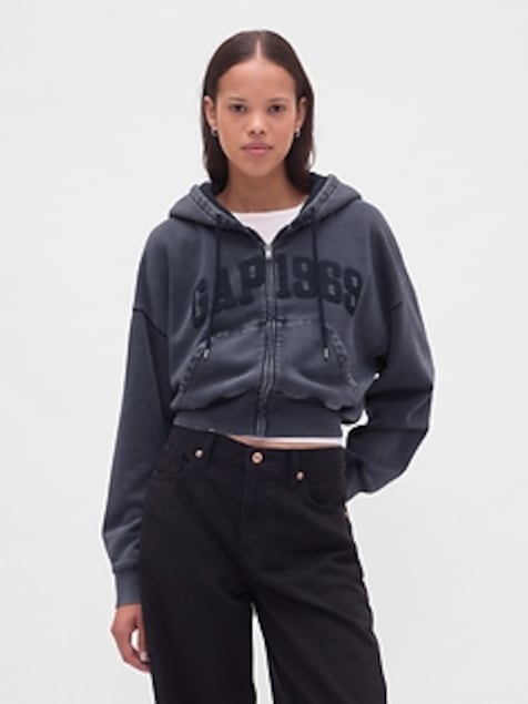 VintageSoft 1969 Logo Zip Hoodie