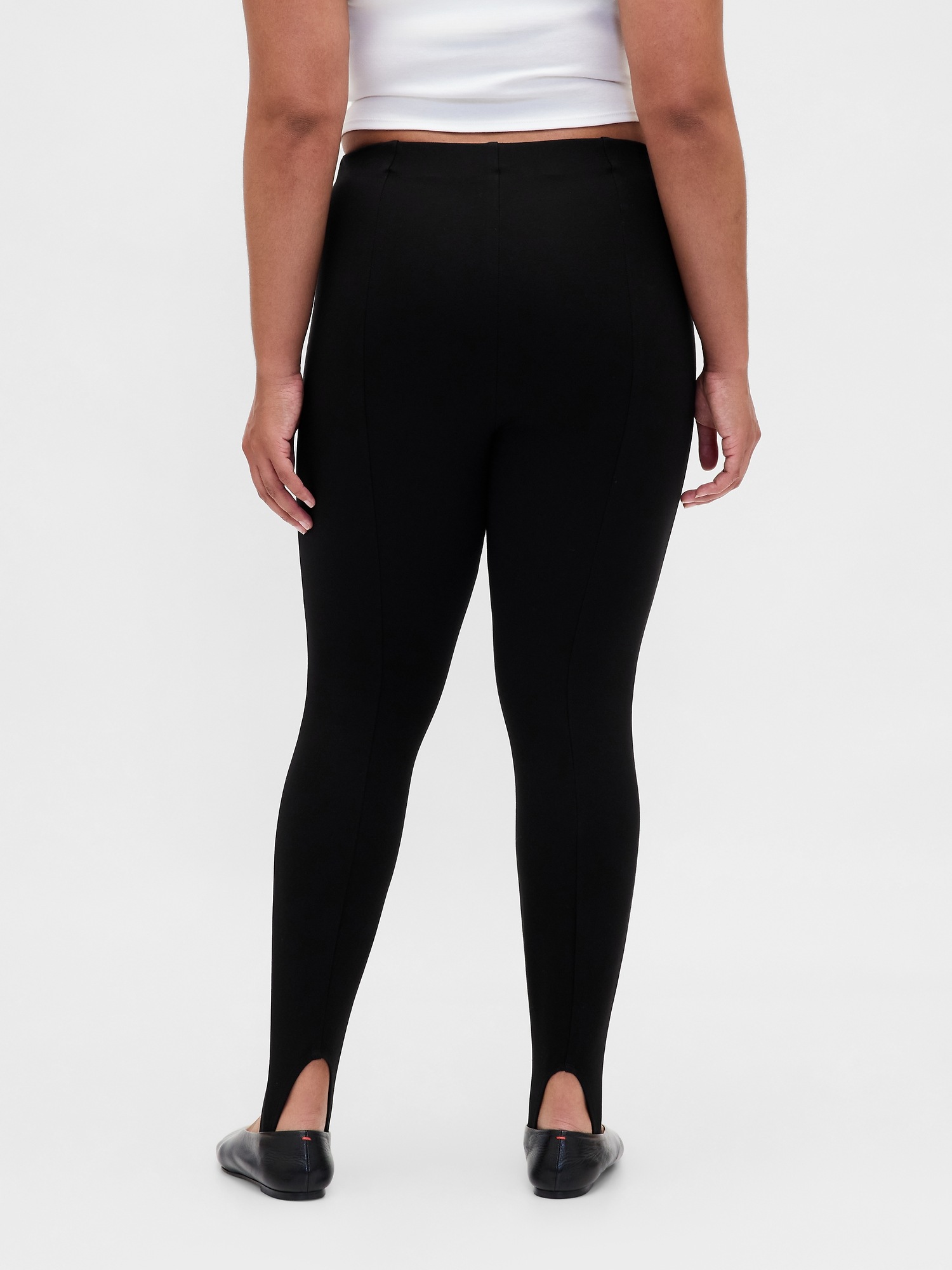 Женские брюки Gap High Rise Double Knit Stirrup, цвет: Чёрный — фото 6