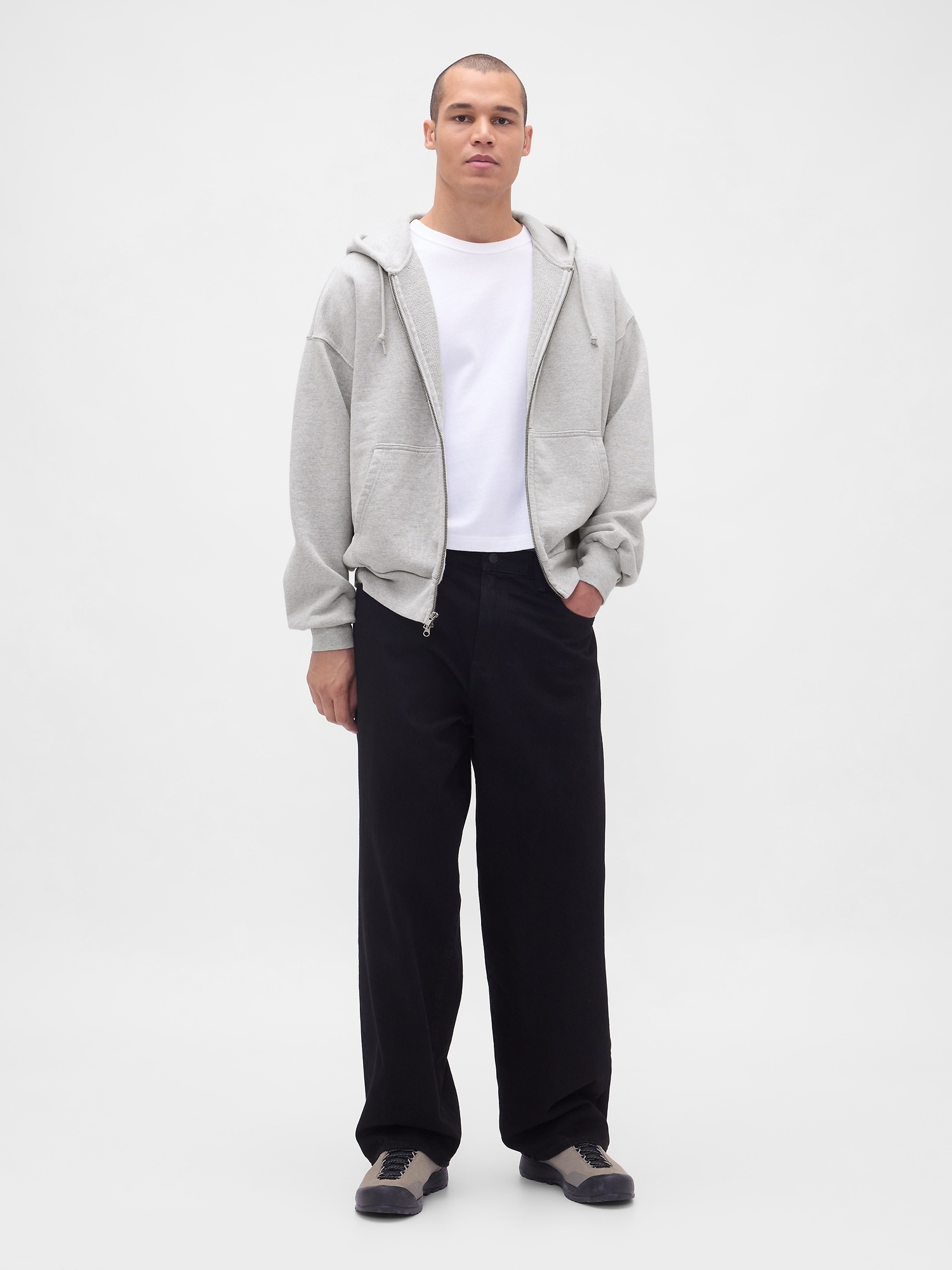 Мужские худи Gap Adult Extra Heavyweight French Terry Zip — фото 2