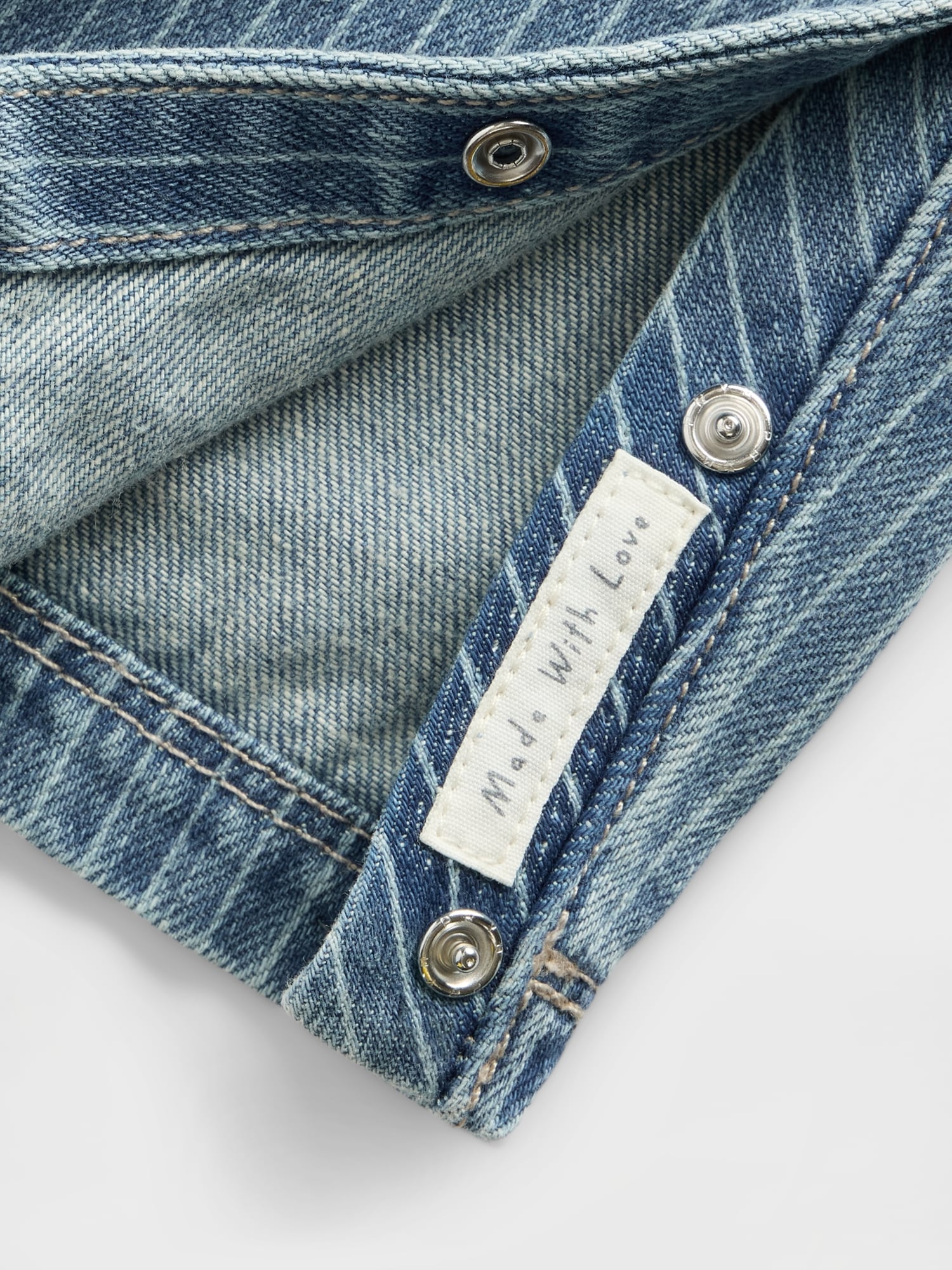 Baby Denim Stripe Utility One-Piece