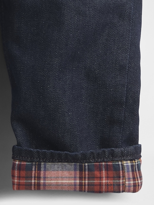 Image number 4 showing, Baby & Toddler Flannel-Lined Baggy Jeans