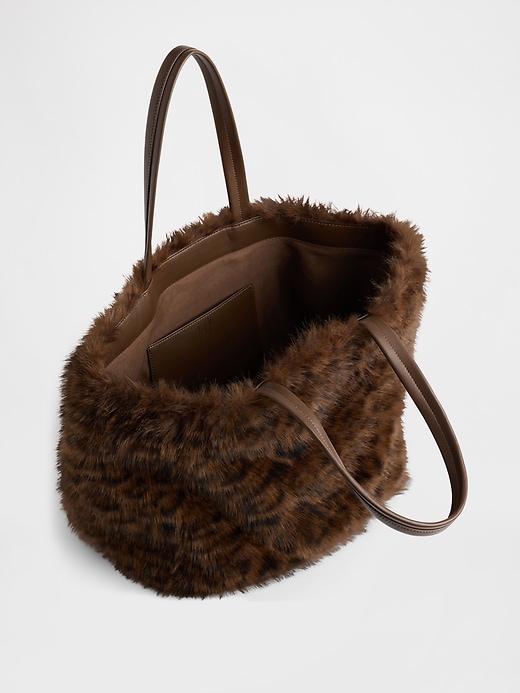 Image number 3 showing, Faux Fur Tote Bag