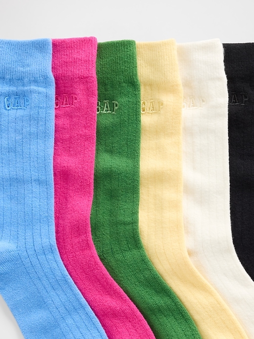 Image number 2 showing, CashSoft Logo Crew Socks (7-Pack)