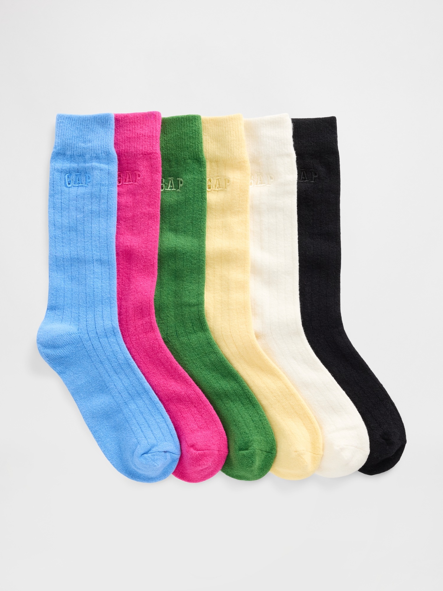 Gap CashSoft Logo Crew Socks Gift Set (7-Pack)