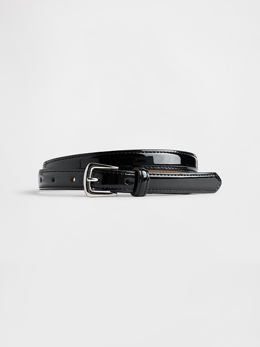 Vegan Patent Leather Belt