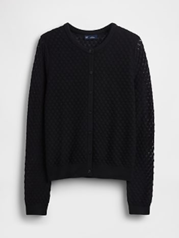 CashSoft Stretch Pointelle Cardigan