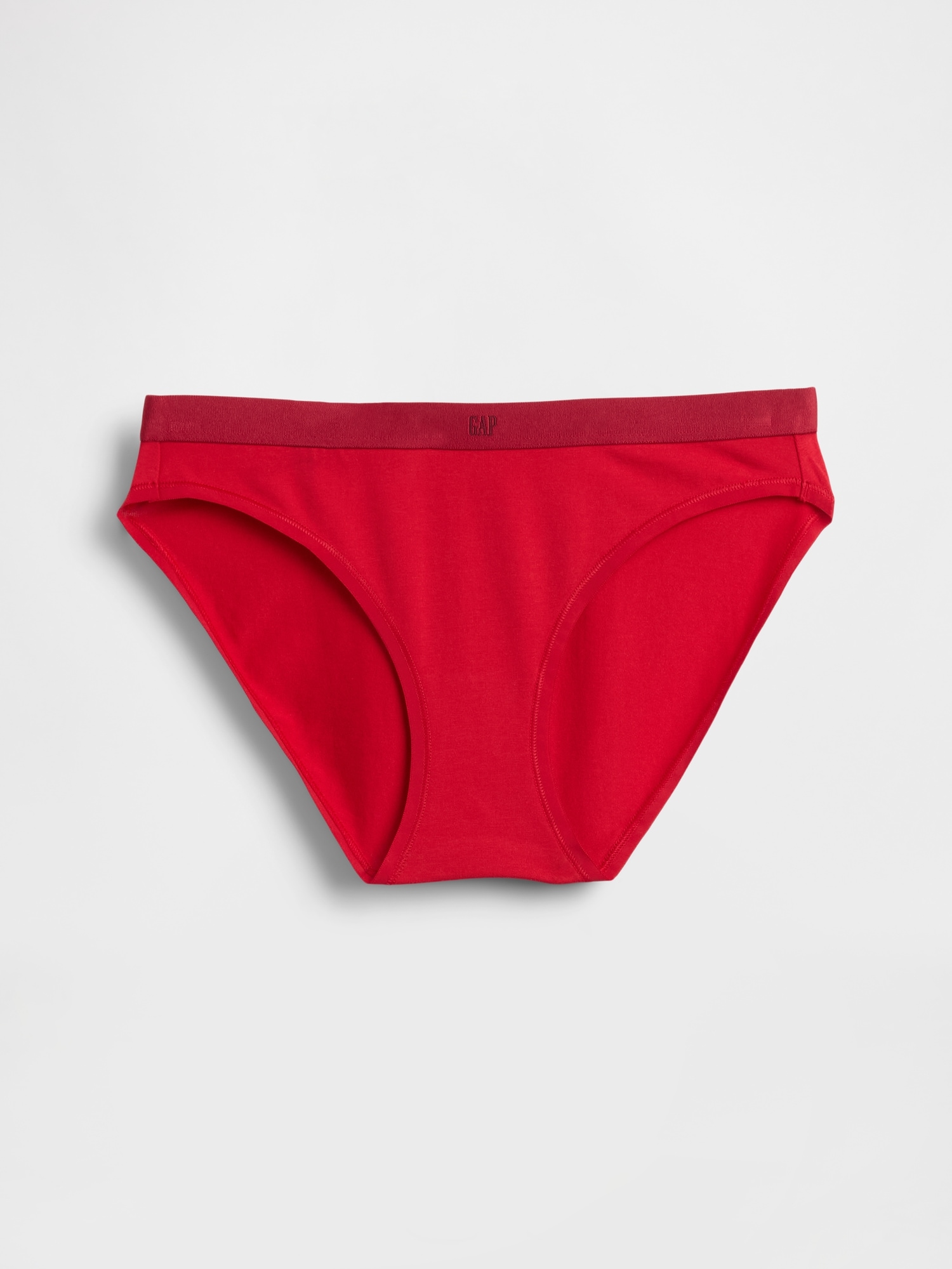 Gap Organic Stretch Cotton Logo Bikini In Red