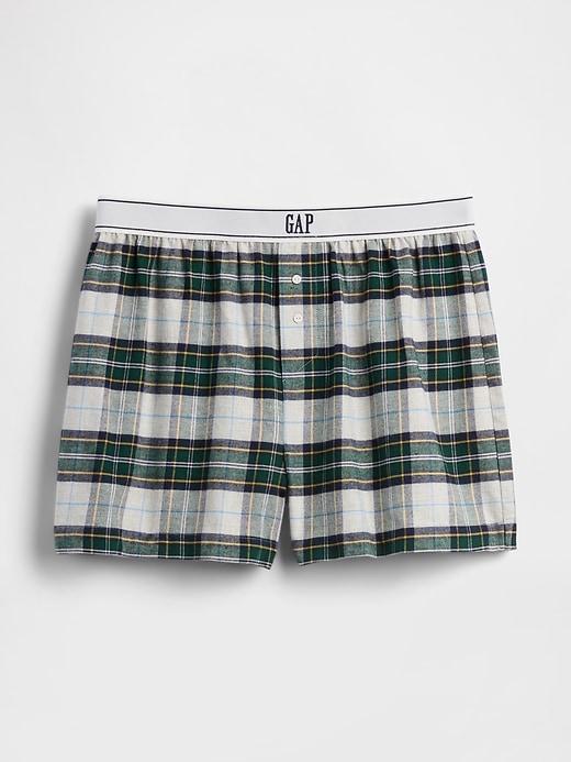 Image number 1 showing, Logo Flannel Boxer Shorts