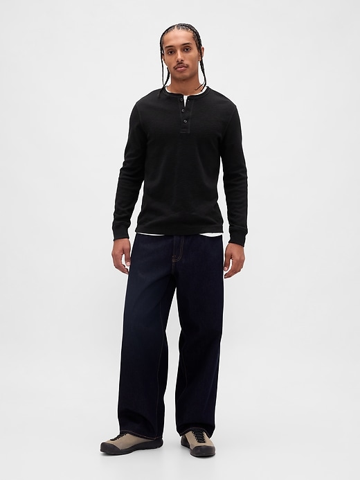 Image number 2 showing, Double-Knit Henley T-Shirt