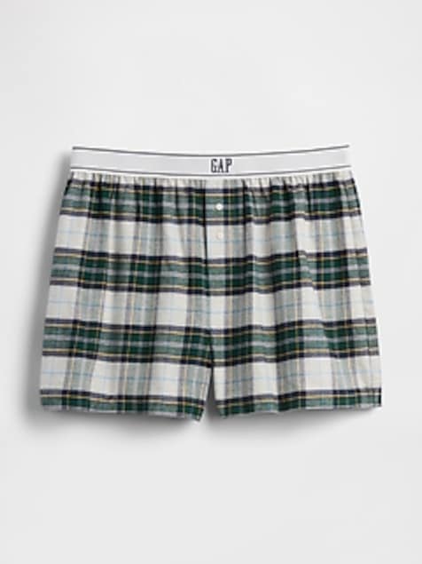 Logo Flannel Boxer Shorts
