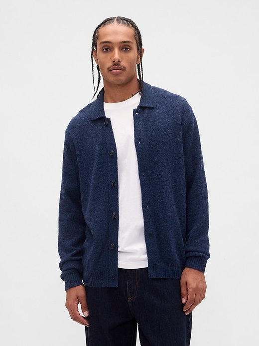 Merino Wool-Blend Cardigan Sweater