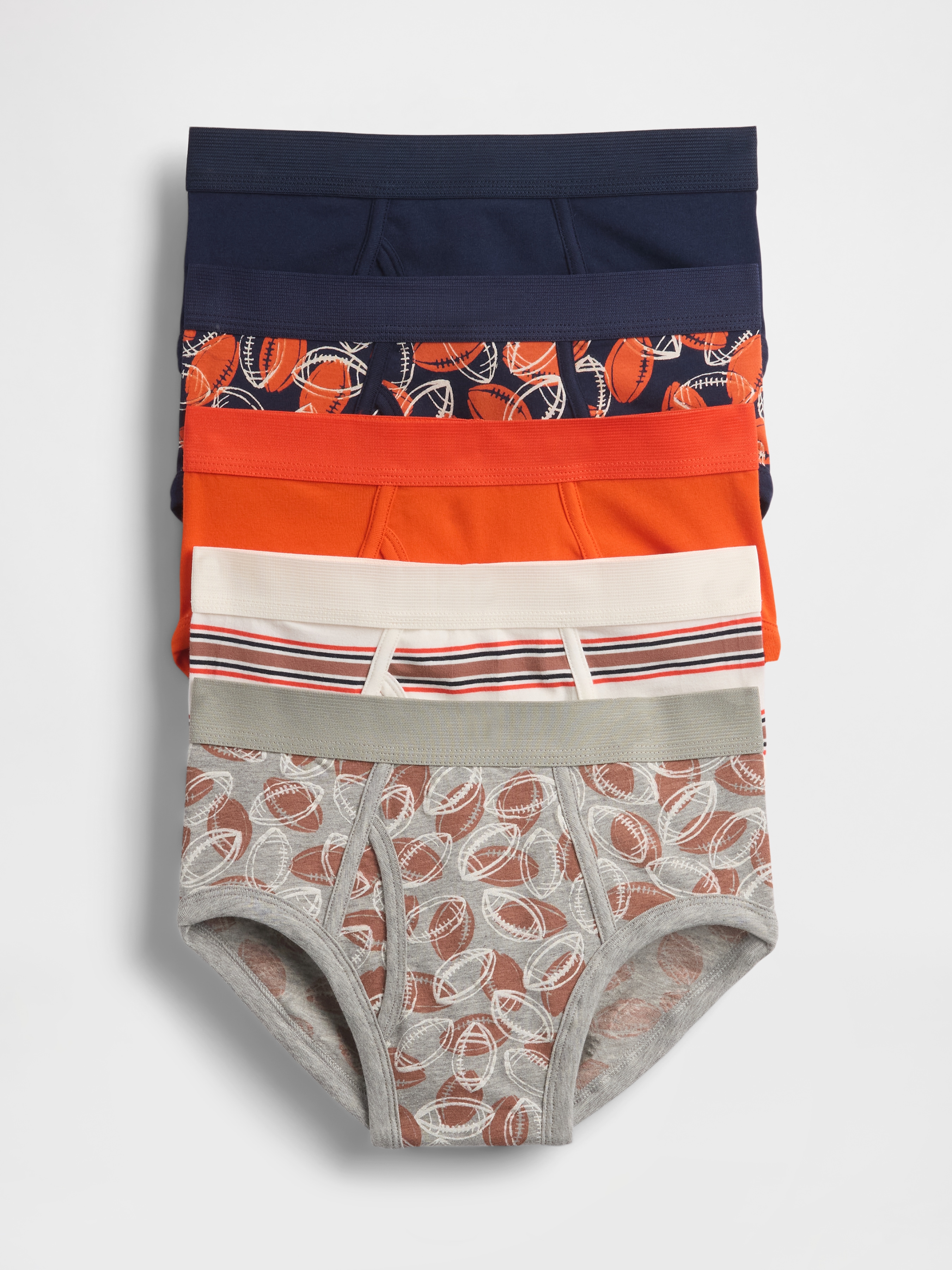 Kids Organic Stretch Cotton Briefs (5-Pack)