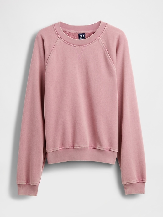 1 of 8 showing, with the color Mauve moves pink wash of product Heavyweight French Terry Raglan Sweatshirt