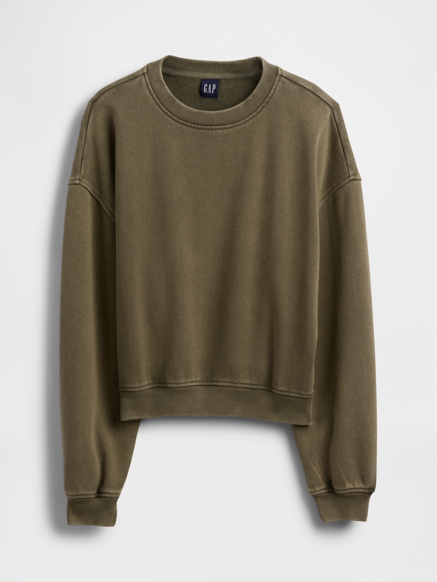 Gap Heavyweight French Terry Oversized Sweatshirt In Green