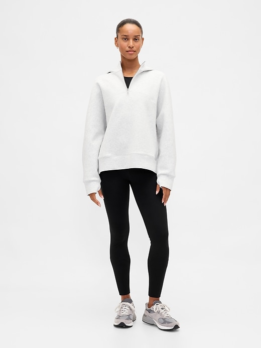 Image number 1 showing, GapFit Oversized Quarter-Zip Hoodie