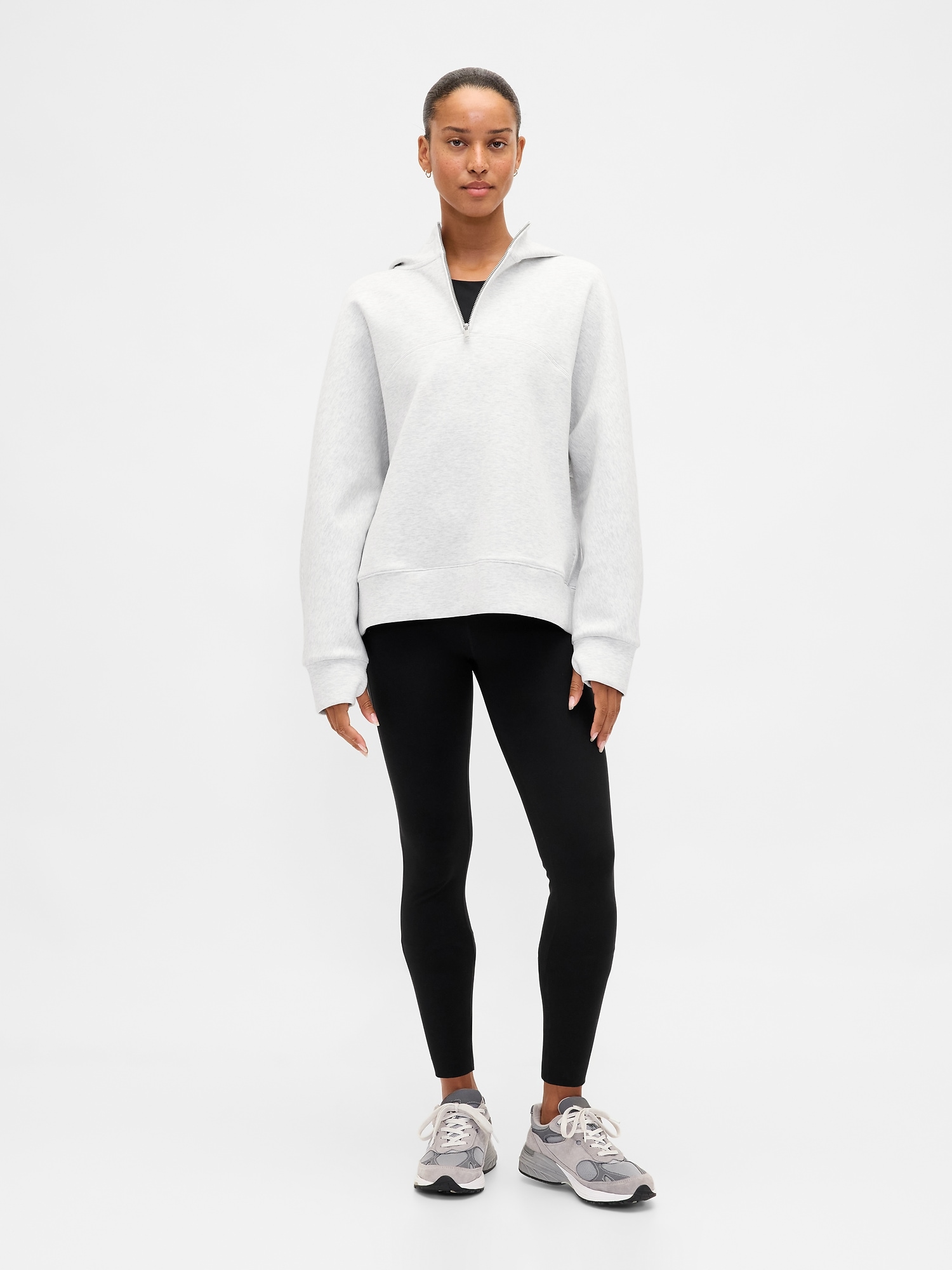 GapFit Oversized Quarter-Zip Hoodie