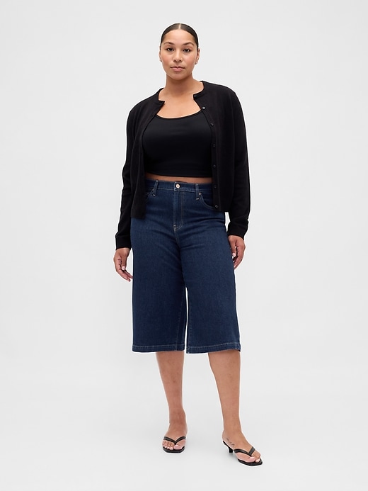 Image number 2 showing, High Rise Culotte Jeans