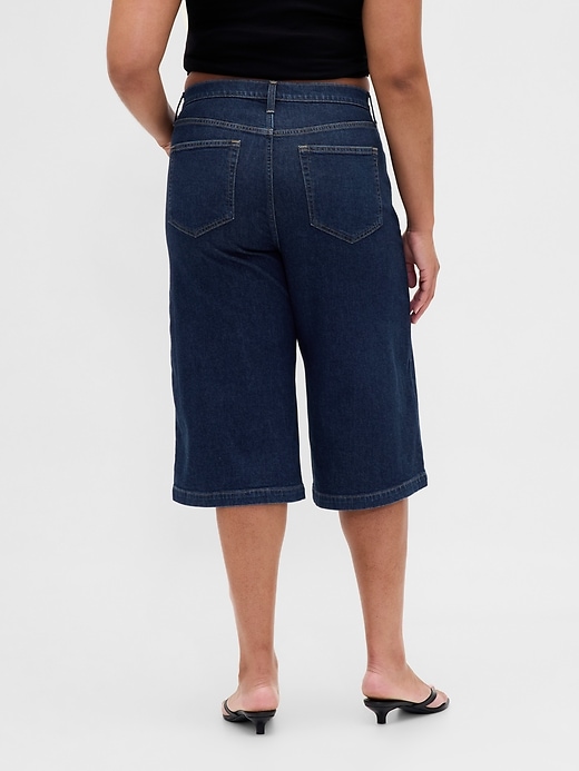Image number 3 showing, High Rise Culotte Jeans