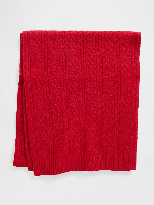Image number 1 showing, CashSoft Cable-Knit Scarf