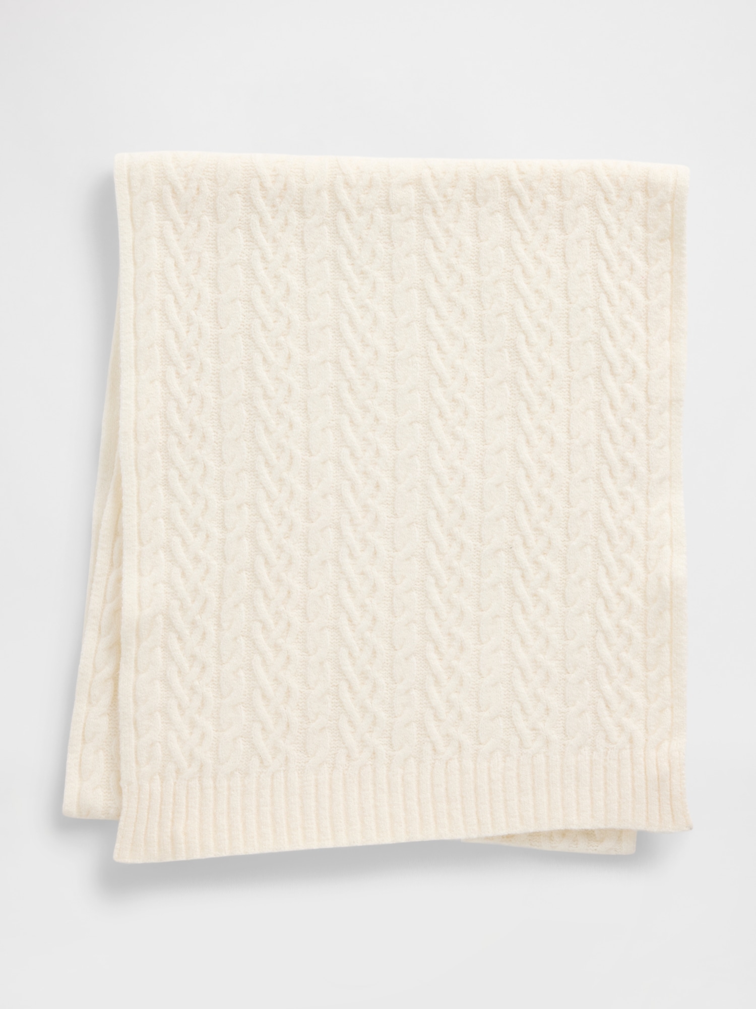 Gap Cashsoft Cable-knit Scarf In Neutral