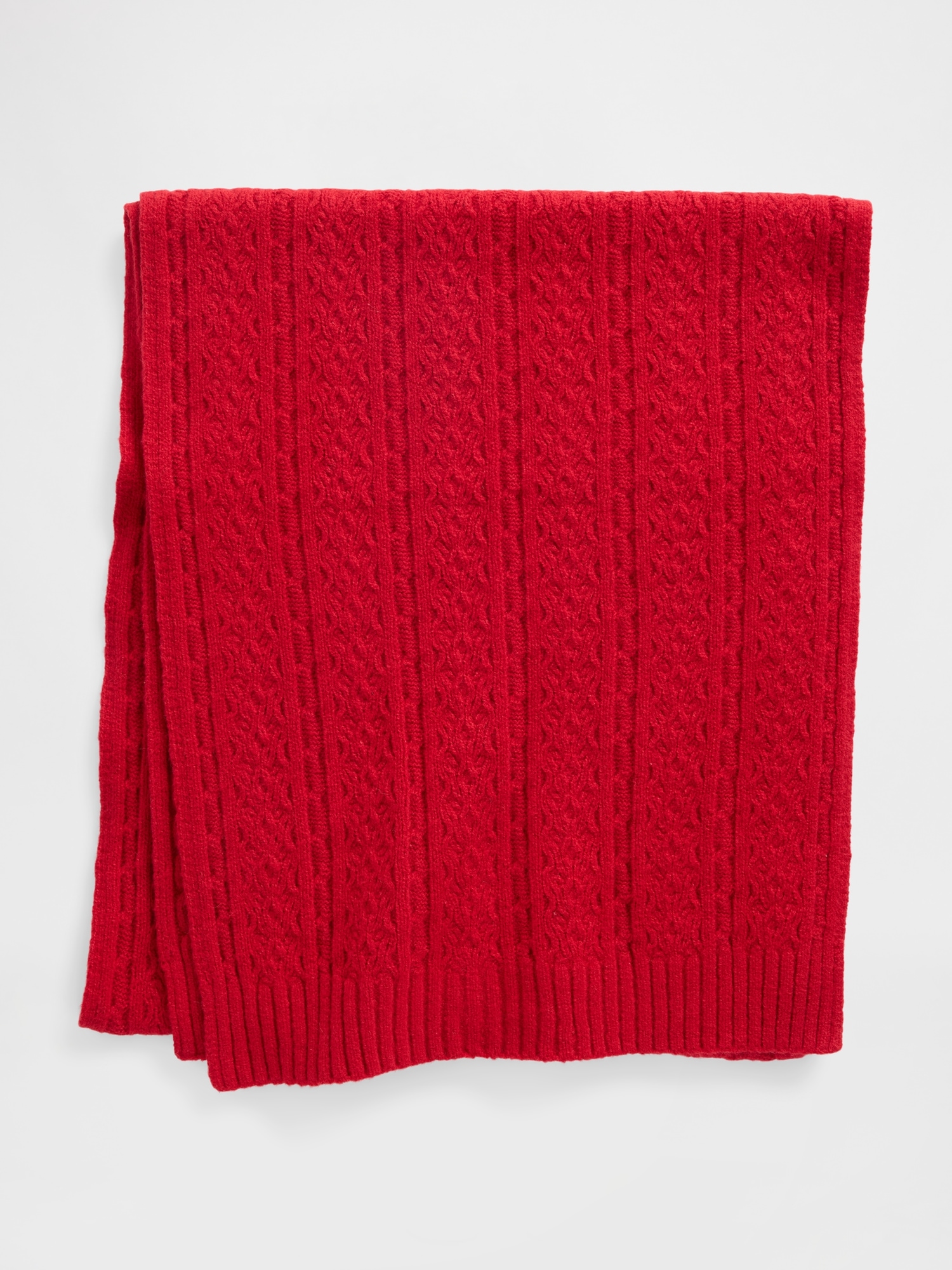 Gap Cashsoft Cable-knit Scarf In Red