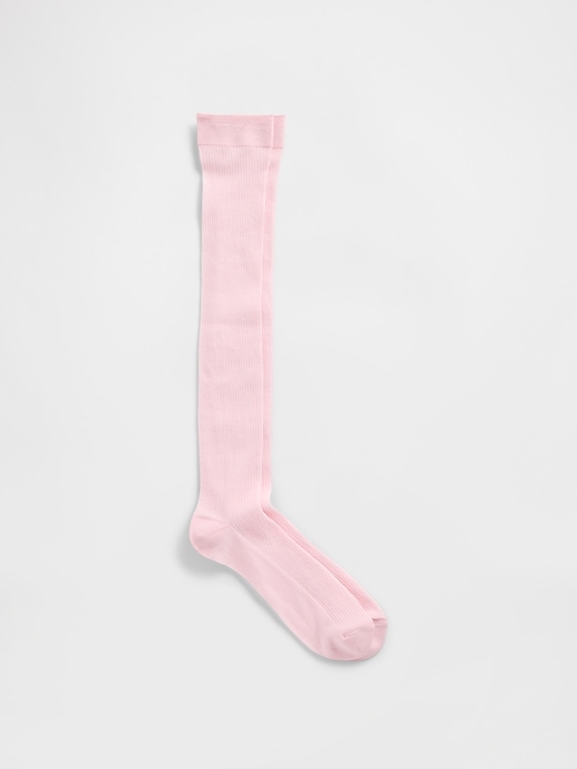 Image number 1 showing, Sheer Rib Knee-High Socks