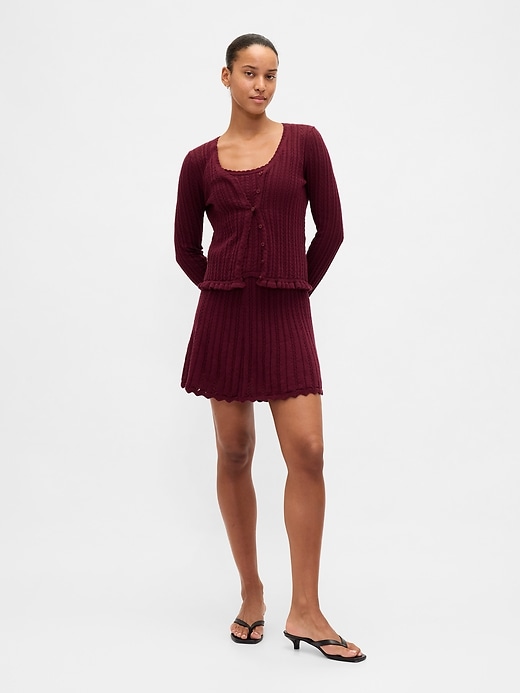 100% Cotton Pointelle Cardigan