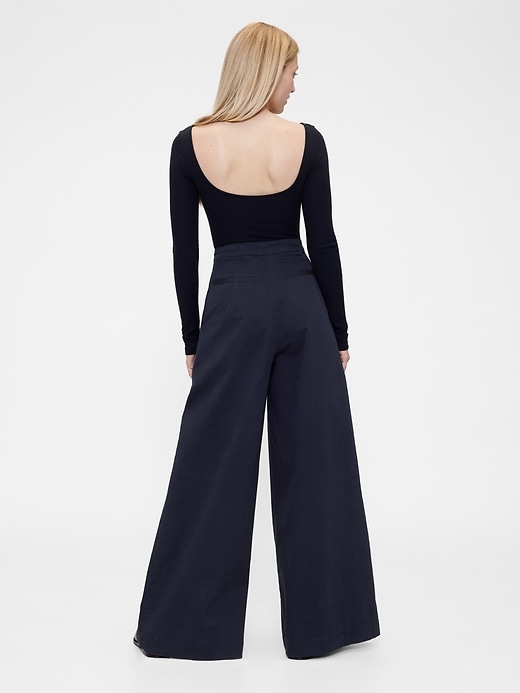 Image number 4 showing, GapStudio High Rise Twill Sailor Pants