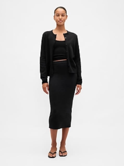 CashSoft Stretch Midi Skirt