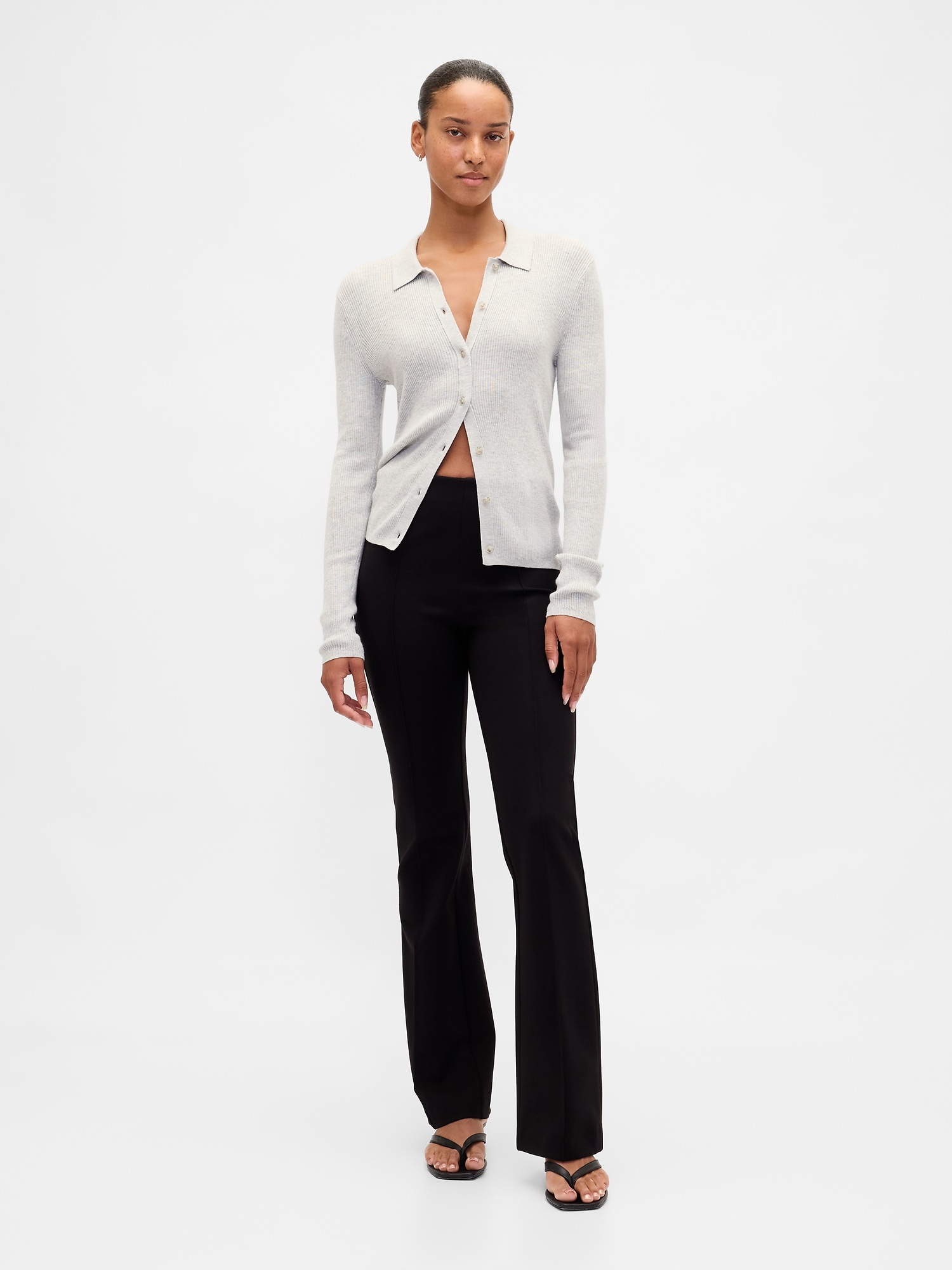 High Rise Ponte Boot Pants - Black
