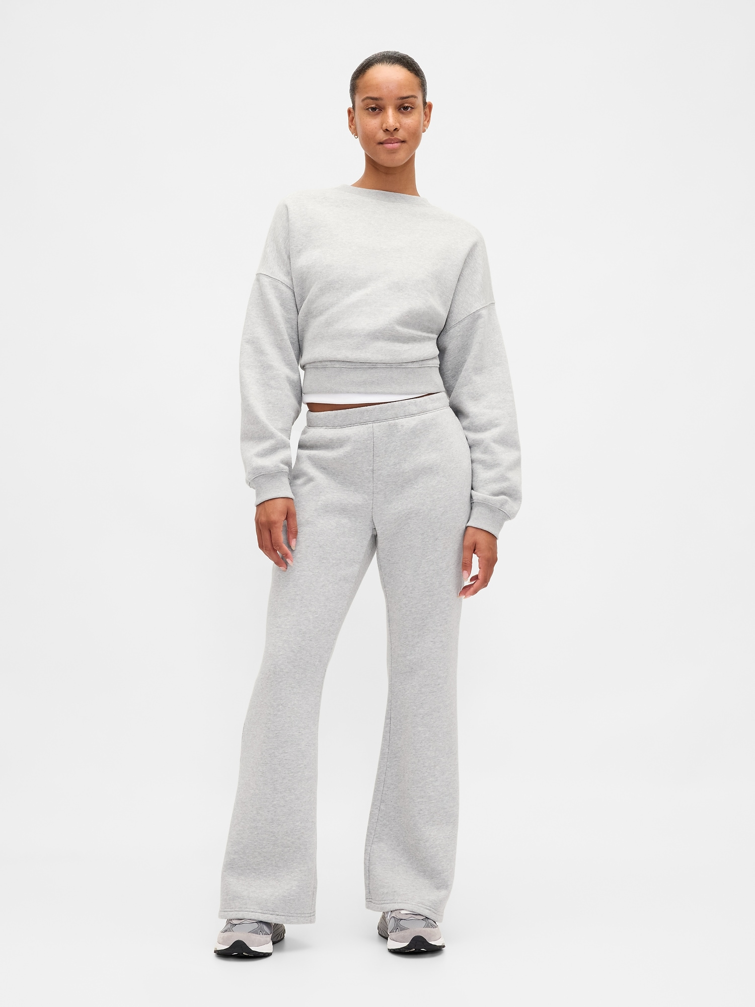 VintageSoft Flare Sweatpants - Light Heather Grey