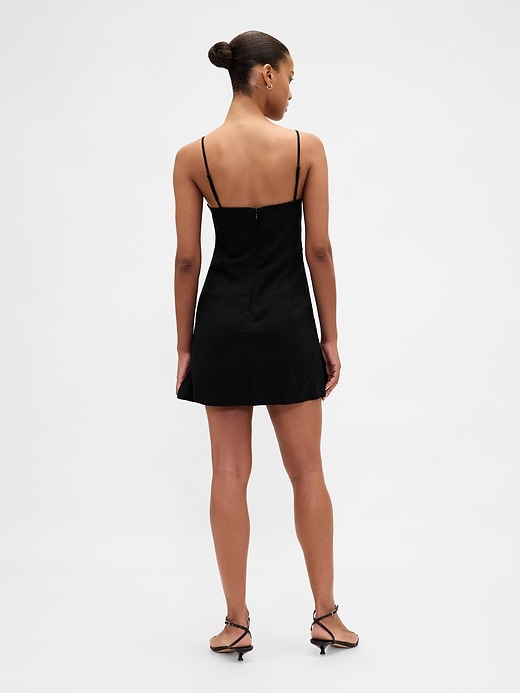 Image number 2 showing, Linen-Blend Mini Skort Dress