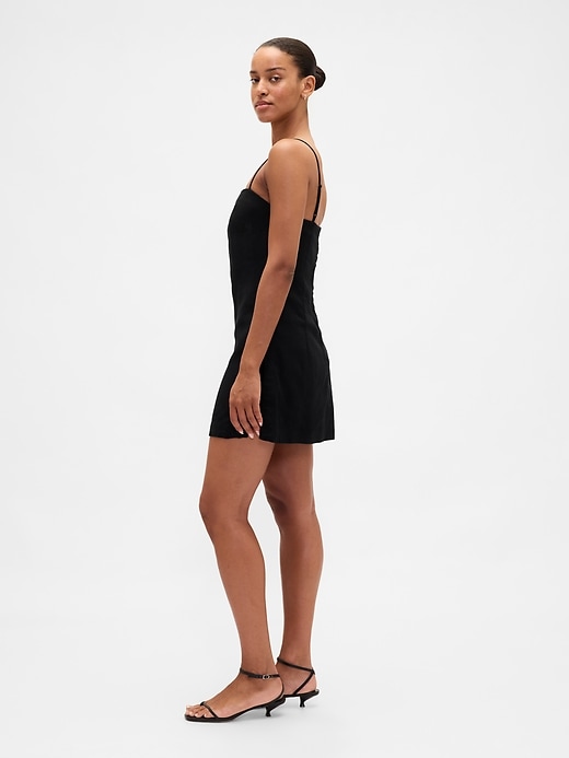Image number 3 showing, Linen-Blend Mini Skort Dress
