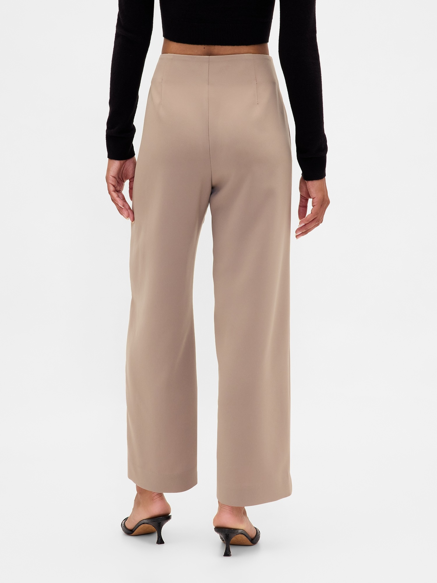 Женские брюки Gap High Rise Twill Straight Ankle, цвет: Рыжевато-коричневый — фото 4