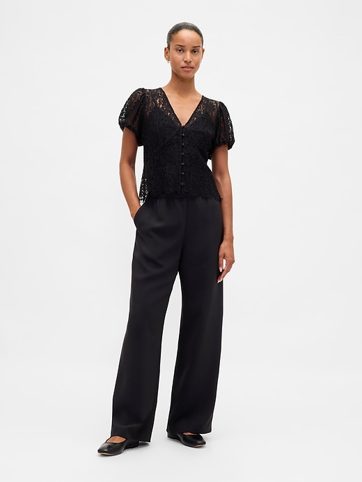Image number 2 showing, Lace V-Neck Top