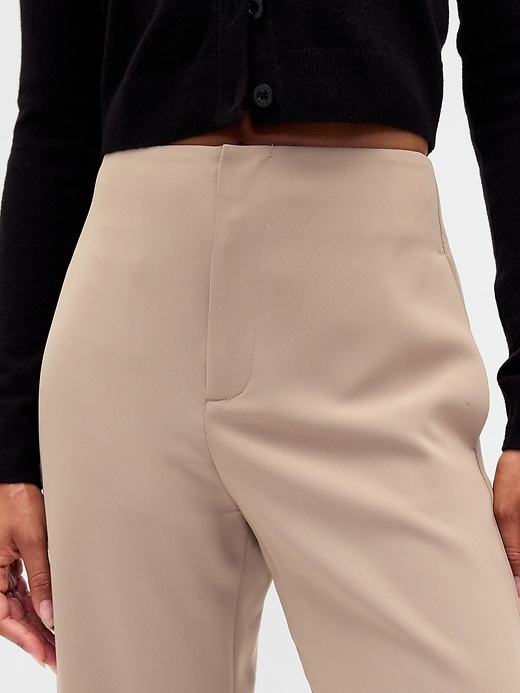 Image number 9 showing, High Rise Twill Straight Ankle Pants