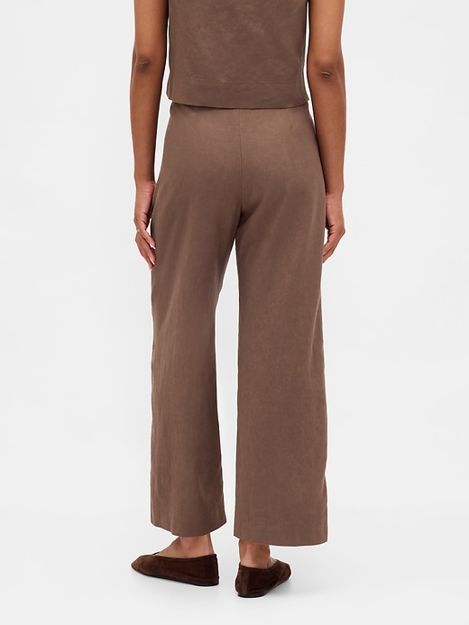 Image number 5 showing, Linen-Blend Relaxed Straight Ankle Pants