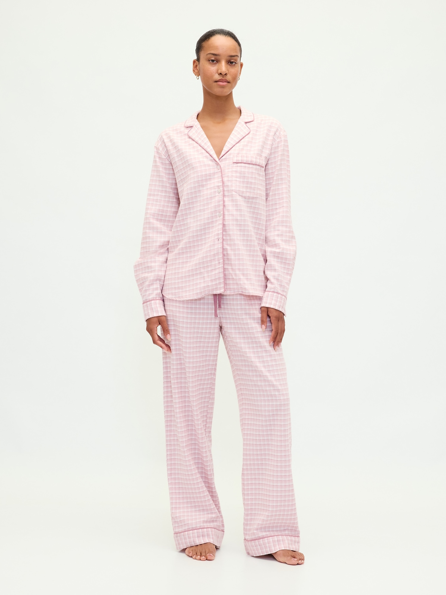 Softest Flannel PJ Set - Pink Plaid