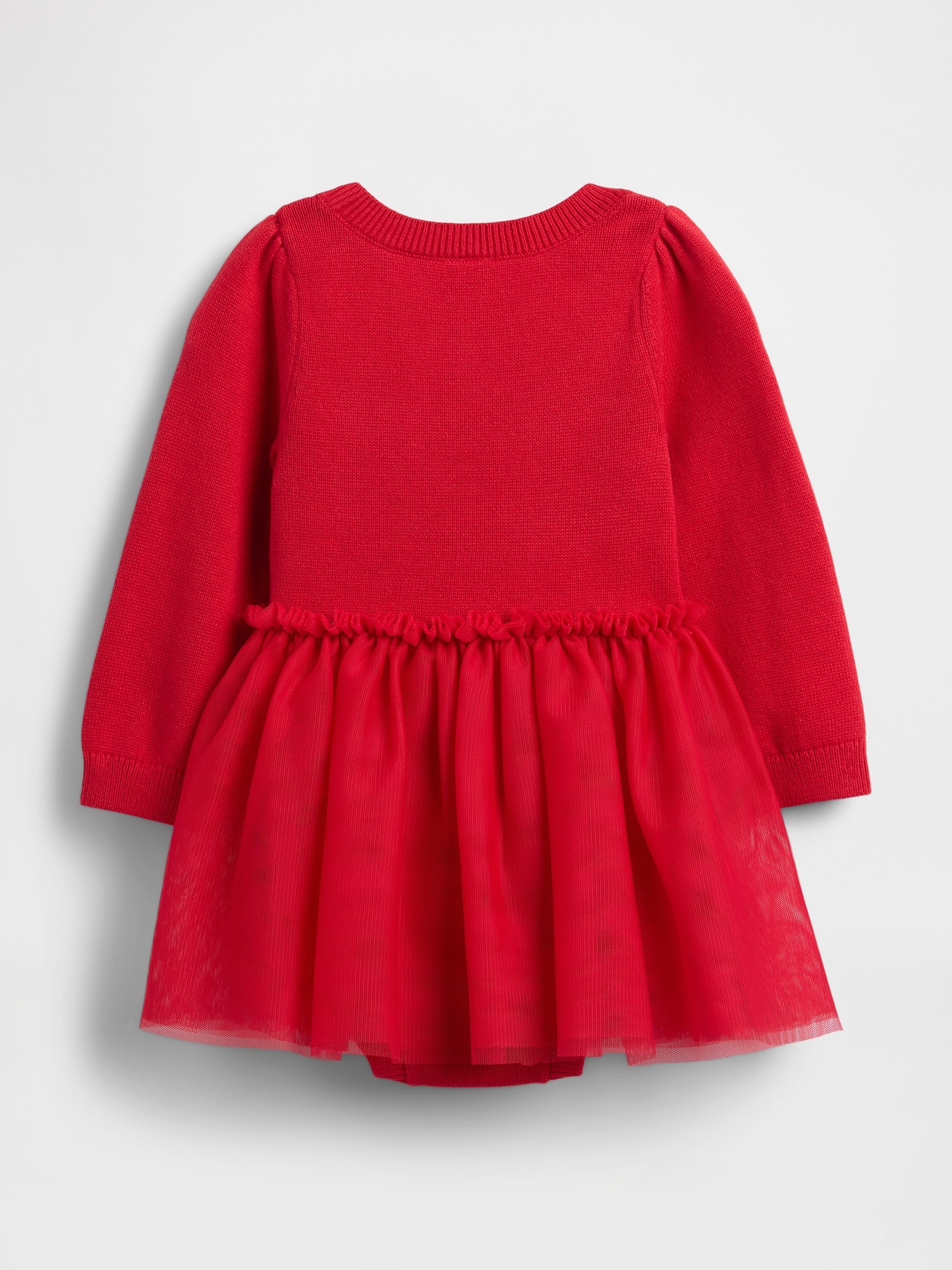 Baby Tulle Sweater Bodysuit Dress Set