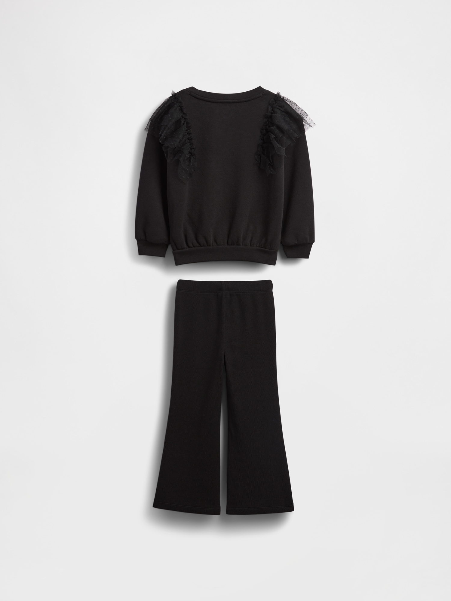 Baby & Toddler Tulle Sweatshirt & Rib Flare Leggings Set