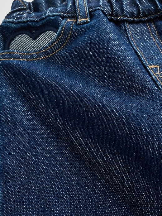 Image number 4 showing, Baby & Toddler Metallic Pull-On Baggy Jeans