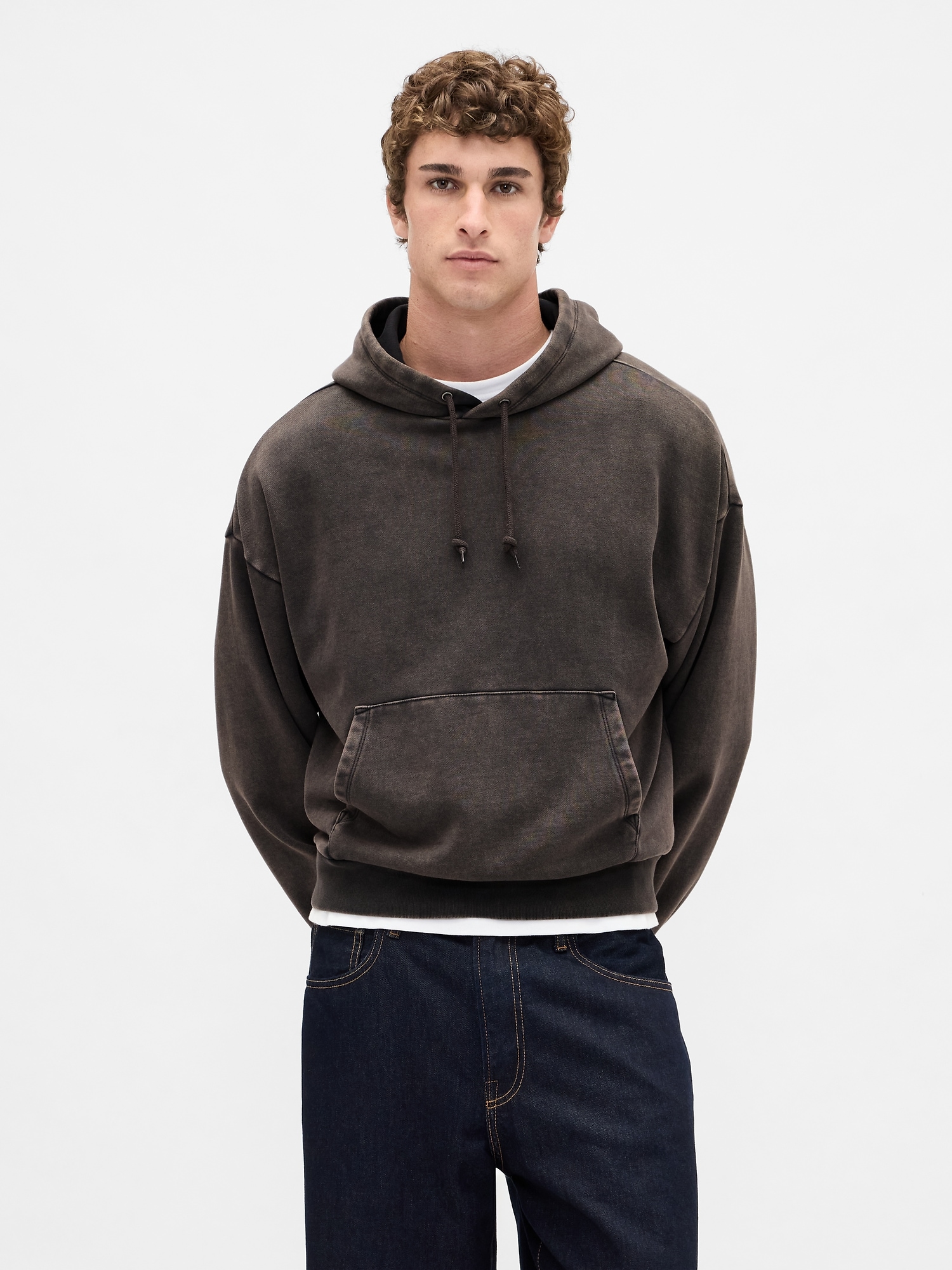 Heavyweight Crop Hoodie - Moonless Night