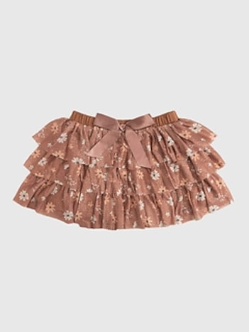 Sweet Wink Ditsy Fall Floral Printed Tiered Tutu