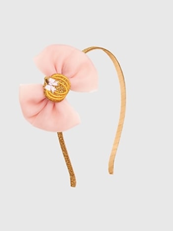 Sweet Wink Pumpkin Tulle Bow Headband
