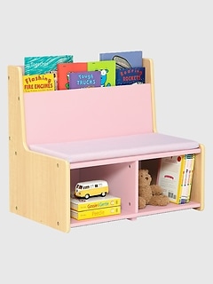 Toddler Reading Nook with Padded Bench
