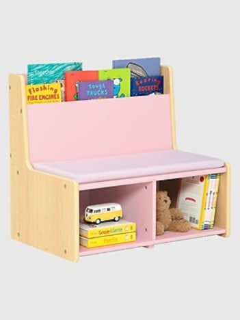Toddler Reading Nook with Padded Bench