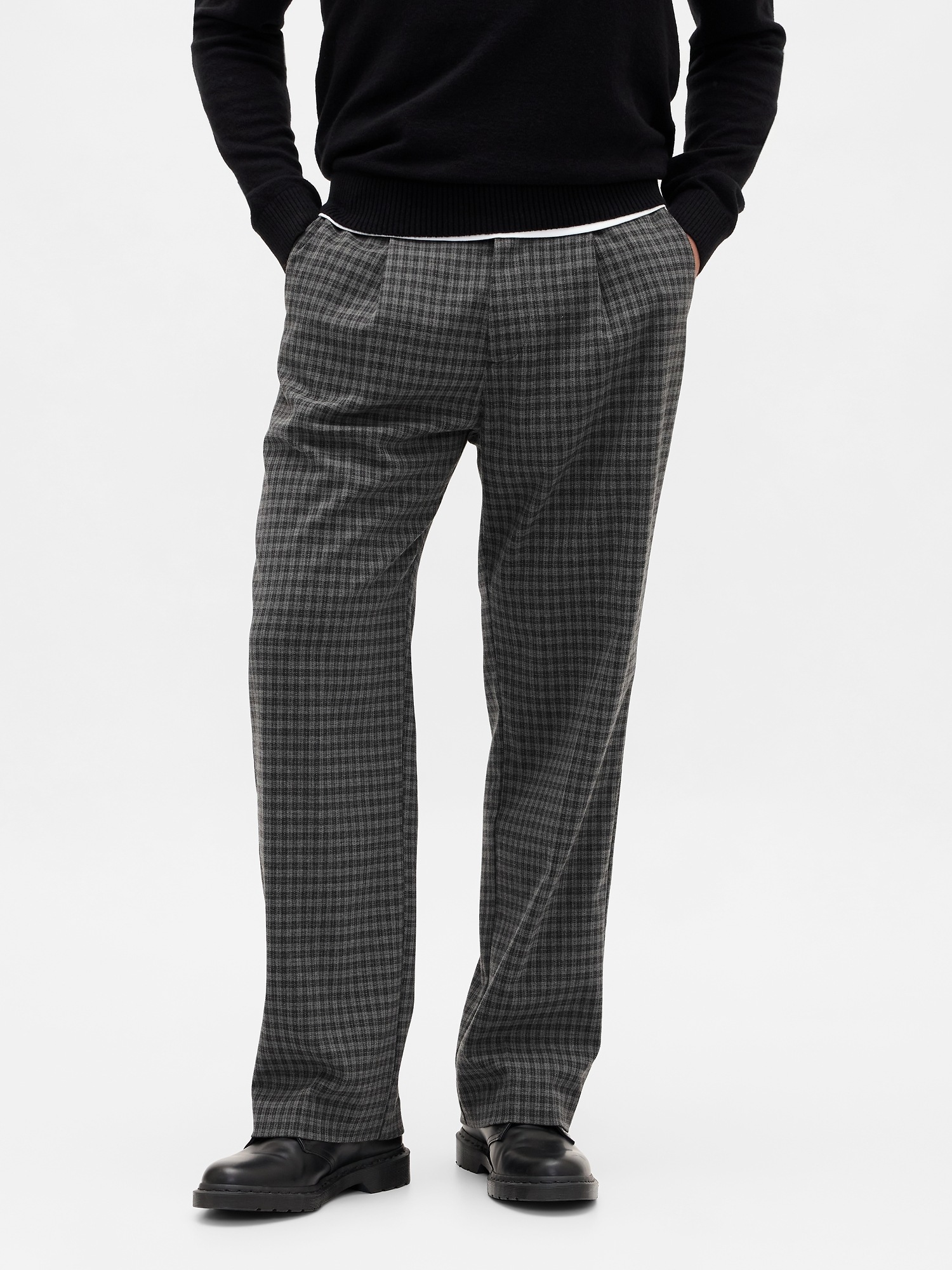 Мужские брюки Gap 365 Wool-Blend Relaxed Trousers — фото 2