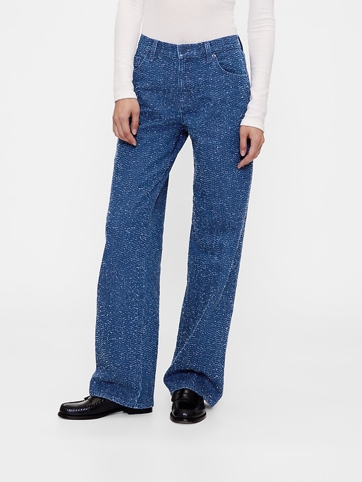 Image number 2 showing, GapStudio Low Rise Denim Tweed Loose Jeans