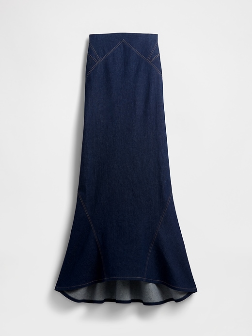 Image number 5 showing, GapStudio High Rise Seamed Denim Maxi Skirt